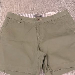 NWT size 10 olive shorts with a 5 inch inseam